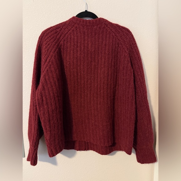 EUC Sezane Emile Cardigan in Garnet - Size L - Picture 3 of 7